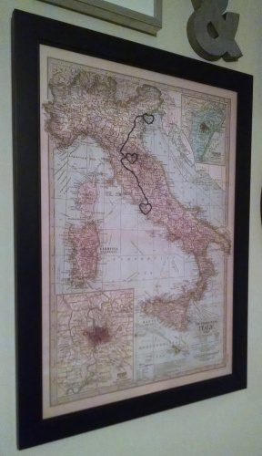 Sewn Map DIY - Maps as Decor - www.AFriendAfar.com